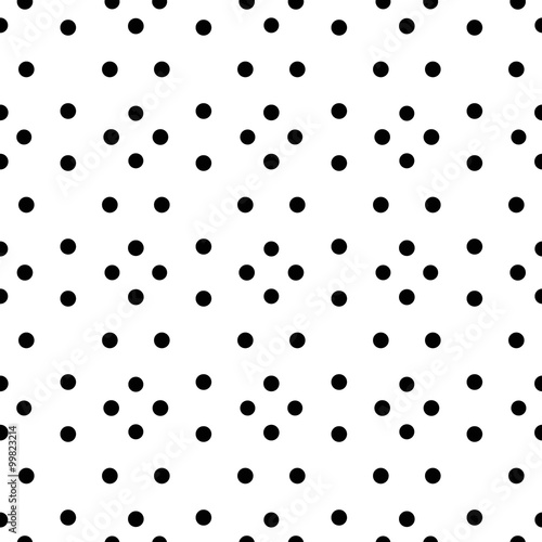Unusual black and white small polka dot rhombus seamless pattern