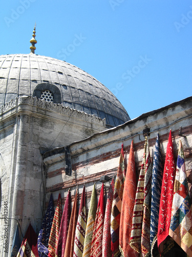 Hagia Sophia and market in Istanbul photo
