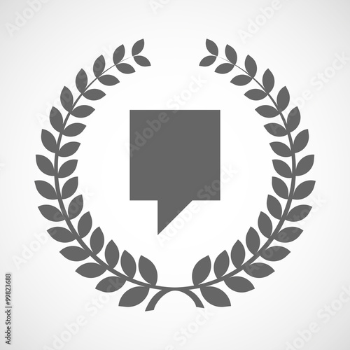 Isolated laurel wreath icon with a tooltip