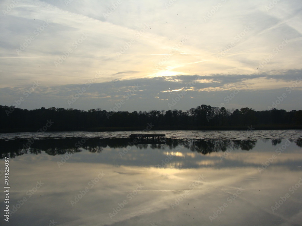 Naklejka premium Abendstimmung am See