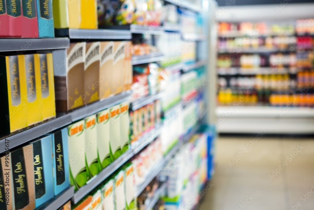 Fototapeta premium Supermarket shelves