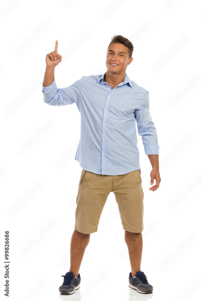 Man Pointing Up, Full Length Man Pointing Up, Full Length