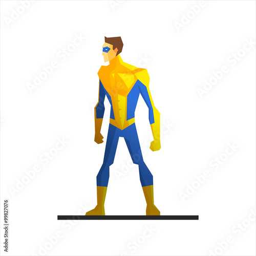 Superhero Wearing a Mask Vector Illustration