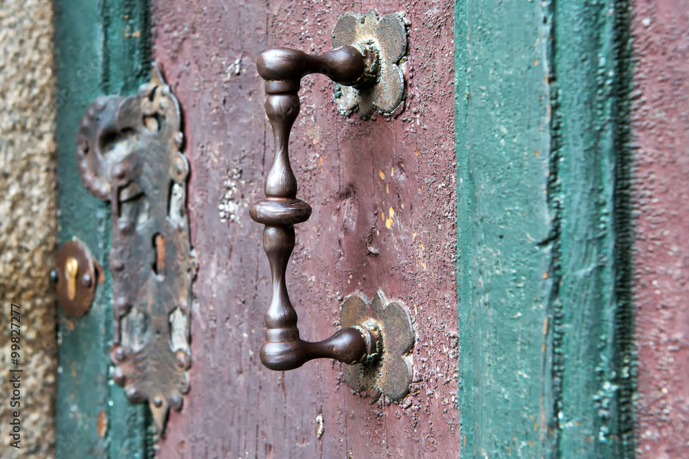 Ancient bronze metal door handle Ancient bronze metal door handle