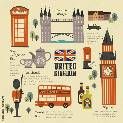 United Kingdom travel concept collection