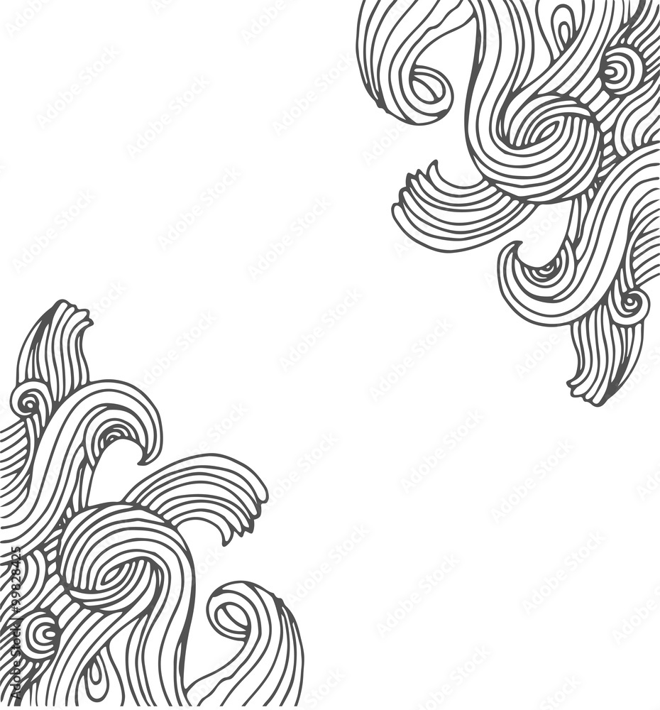 Fototapeta premium hand drawn, doodle, hippie background