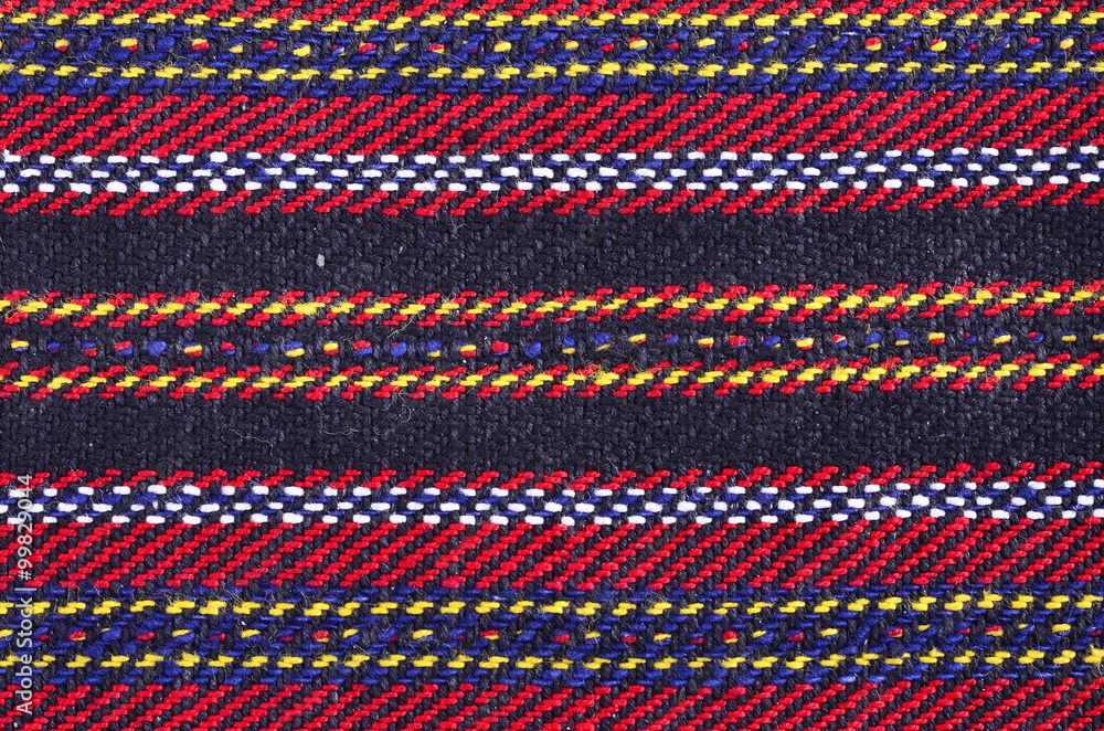 Bulgarian hand embroidery texture in old style with woolen thread Bulgarian hand embroidery texture in old style with woolen thread