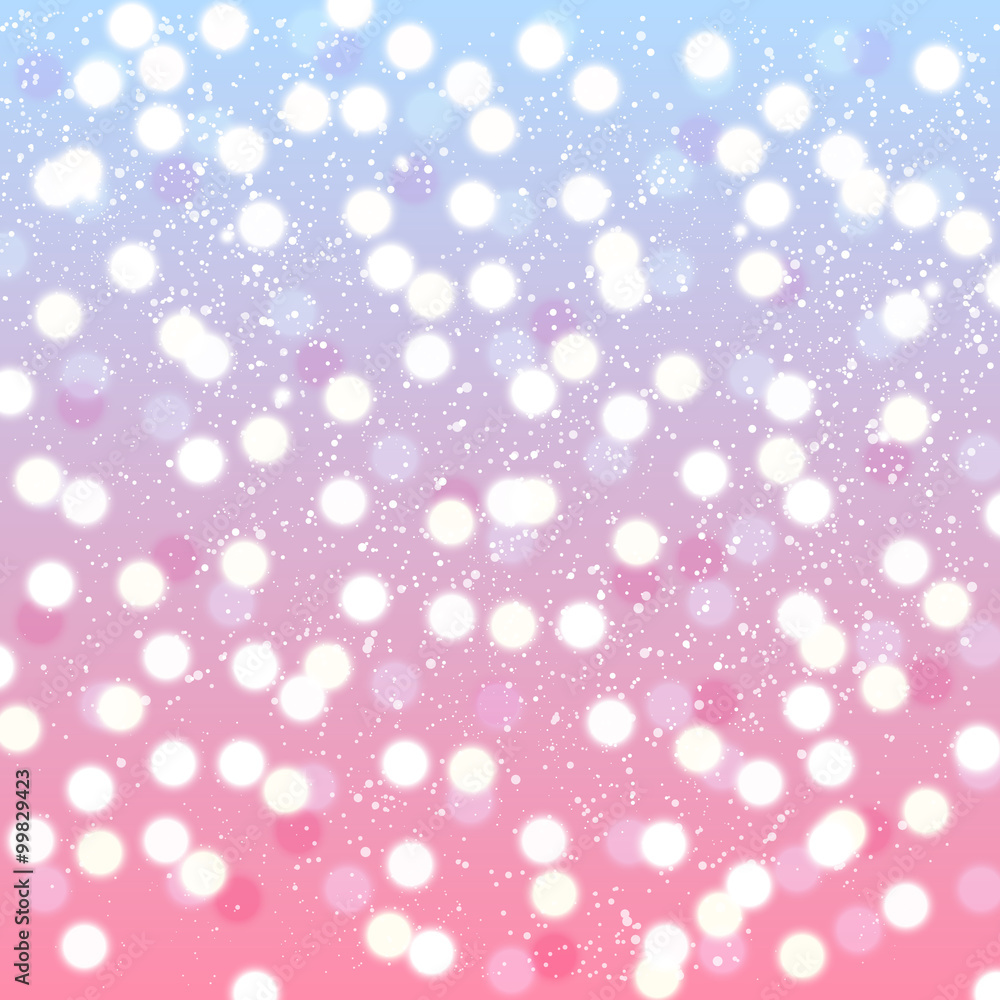 Shiny lights on blue and pink background