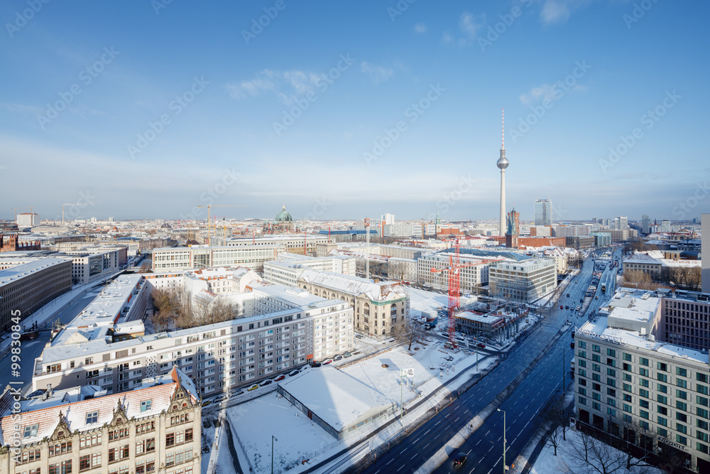 Berlin skyline at winter