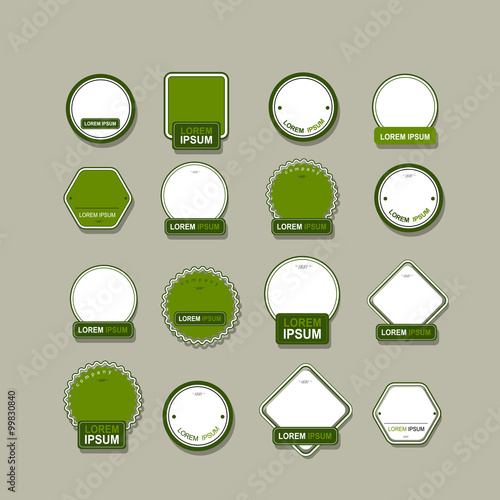 Set of labels for your design