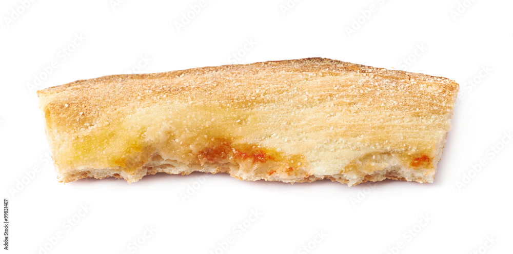 Pizza crust isolated