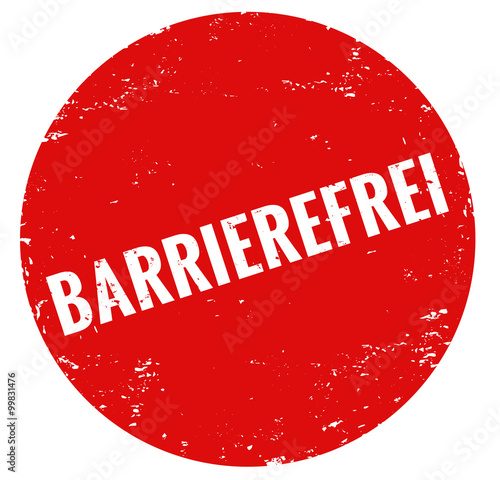 Barrierefrei Stempel rot grunge