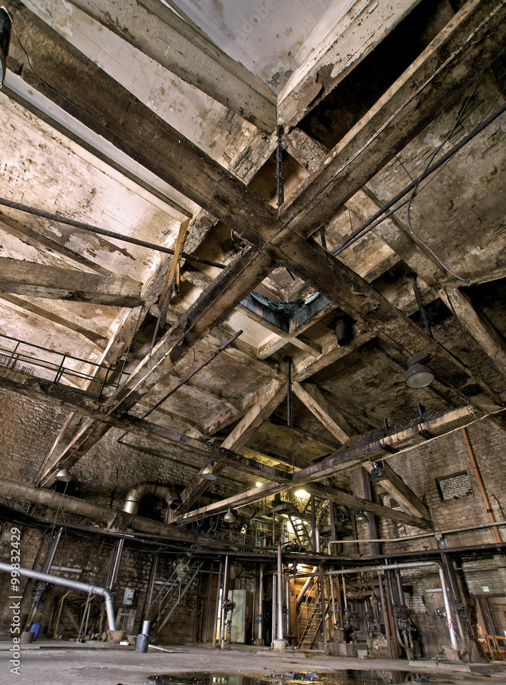 Old creepy, dark, decaying, destructive, dirty factory Old creepy, dark, decaying, destructive, dirty factory
