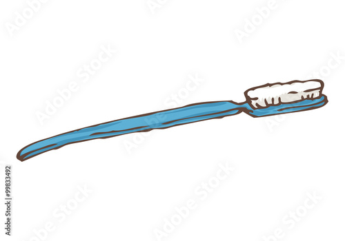 Blue Toothbrush. Isolated on White Background