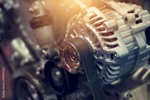 Fotografie colorful car engine part