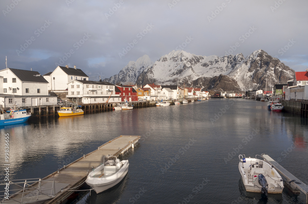 Svolvaer fishing port in the Lofoten Islands