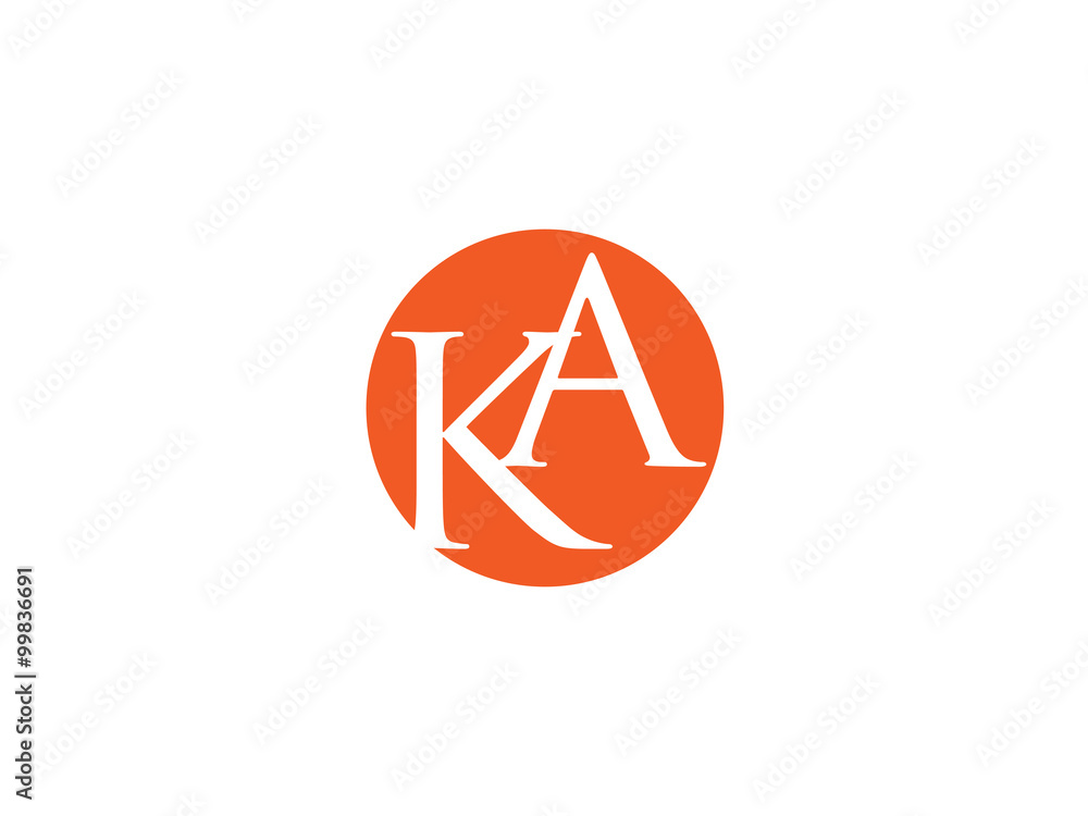 Double KA letter logo Double KA letter logo