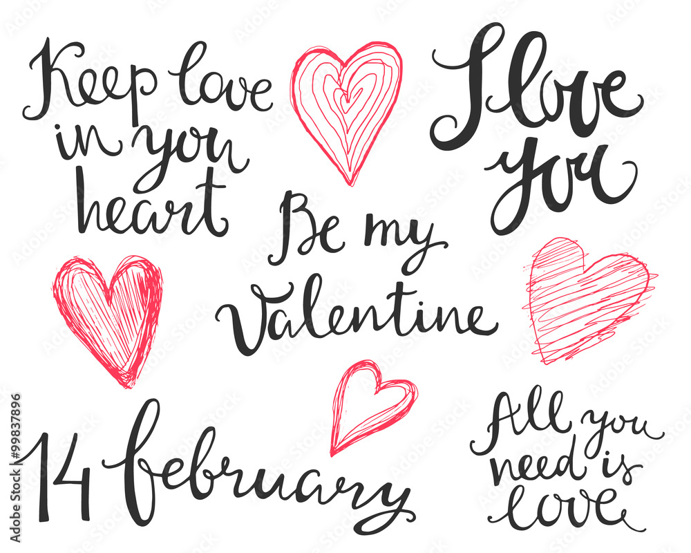 Valentines hand lettering