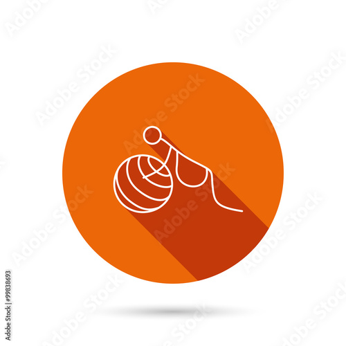 Gymnastic for pregnant icon. Pilates fitness.
