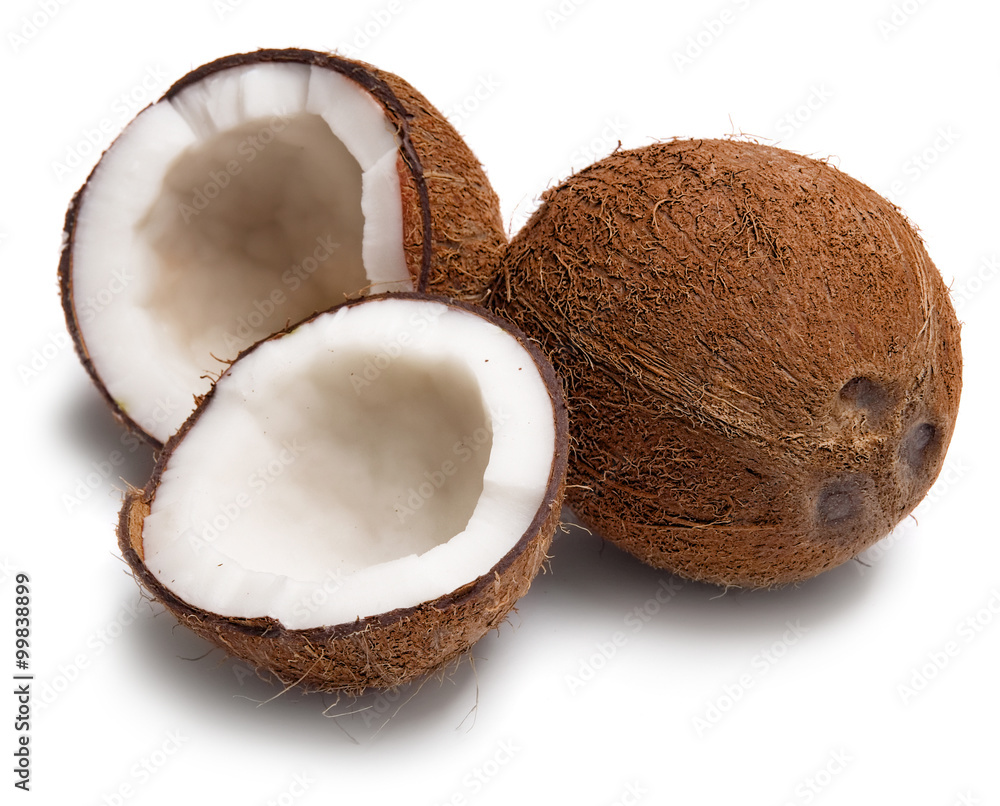 Coconuts isolated on white background Coconuts isolated on white background