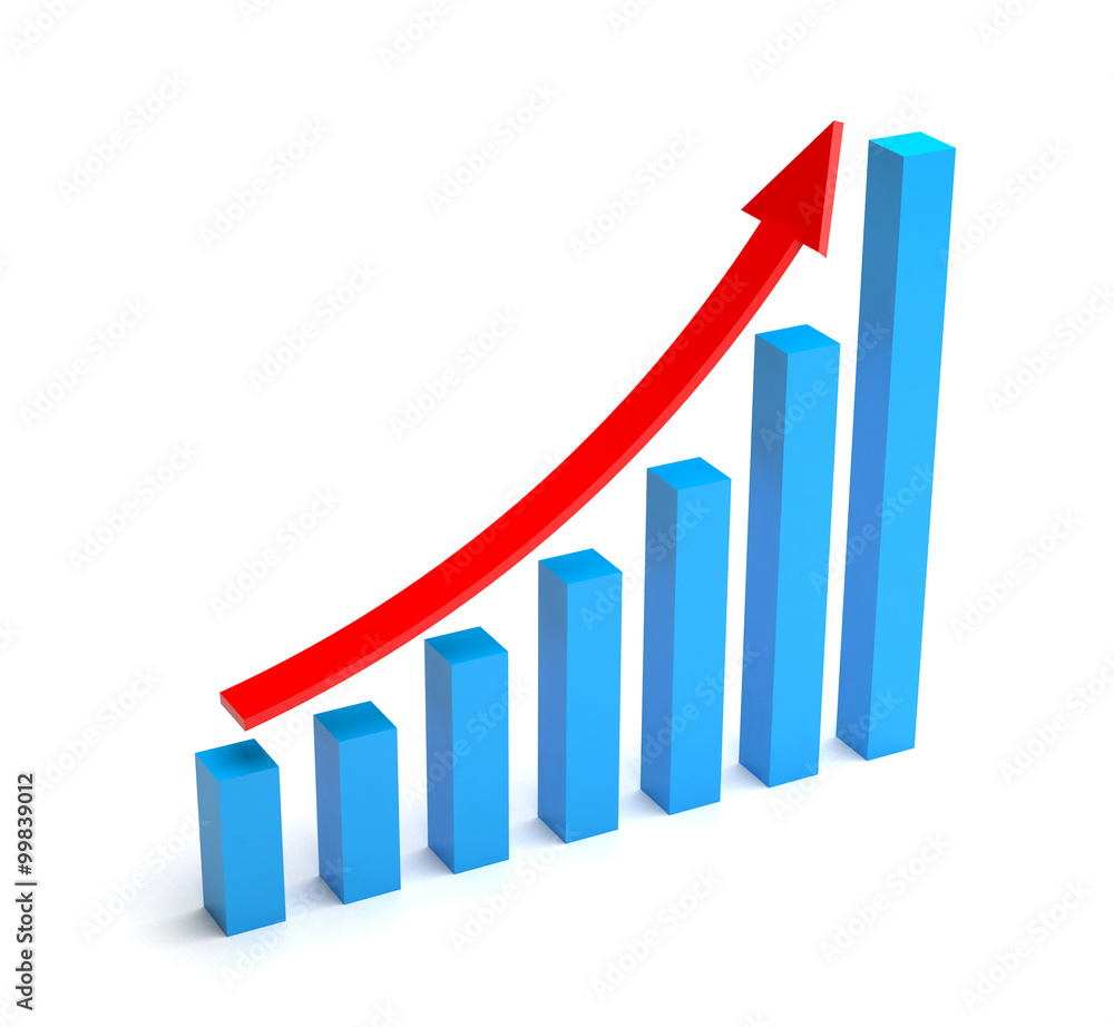 bar graph isolated on white background bar graph isolated on white background