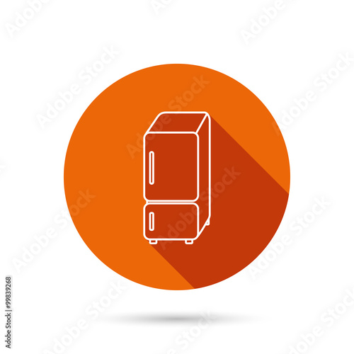 Refrigerator icon. Fridge sign.
