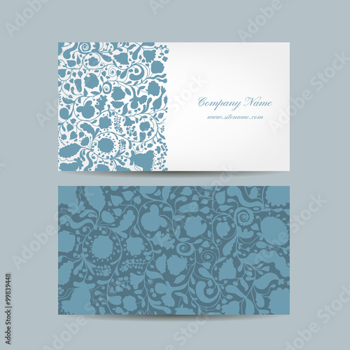 Business card, floral design