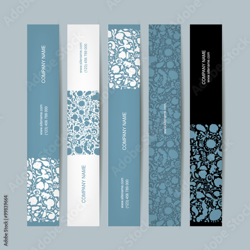 Banners set, floral design