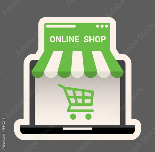 Shopping website icon photo