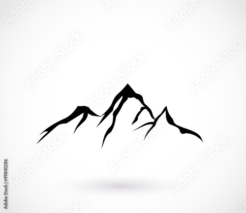 Mountain icon vector