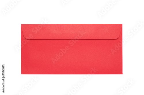 Red envelope isolated on white background