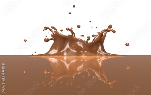 brown chocolate splash with a crown