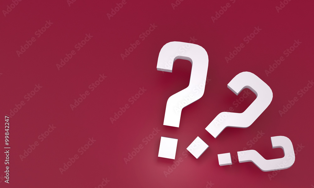 Question mark on red background