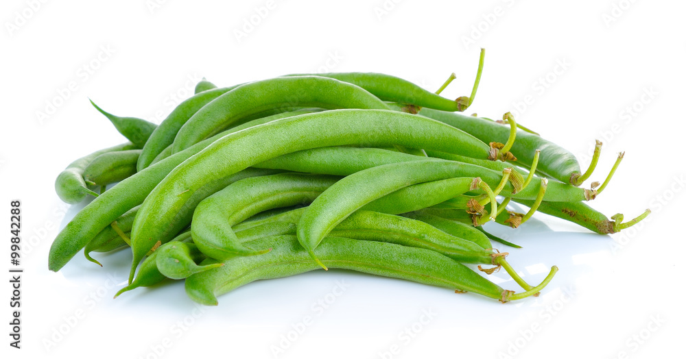 Green beans isolated on a white background Green beans isolated on a white background