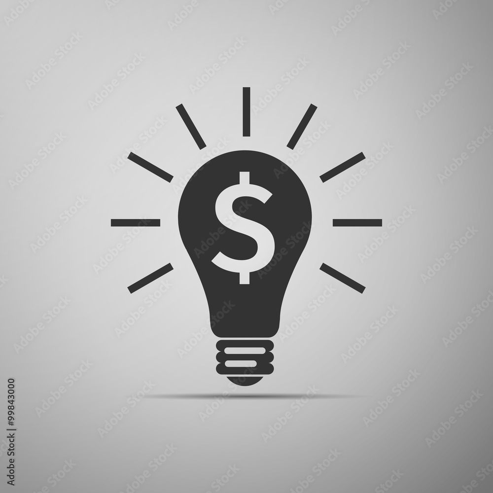 Light bulb with dollar symbol business concept. Light bulb with dollar symbol business concept.