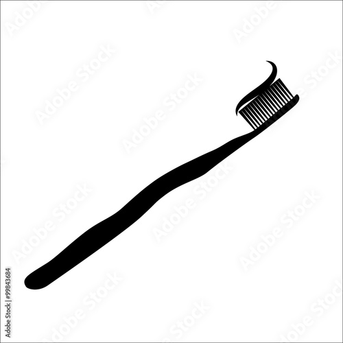 Vector icon of toothbrush