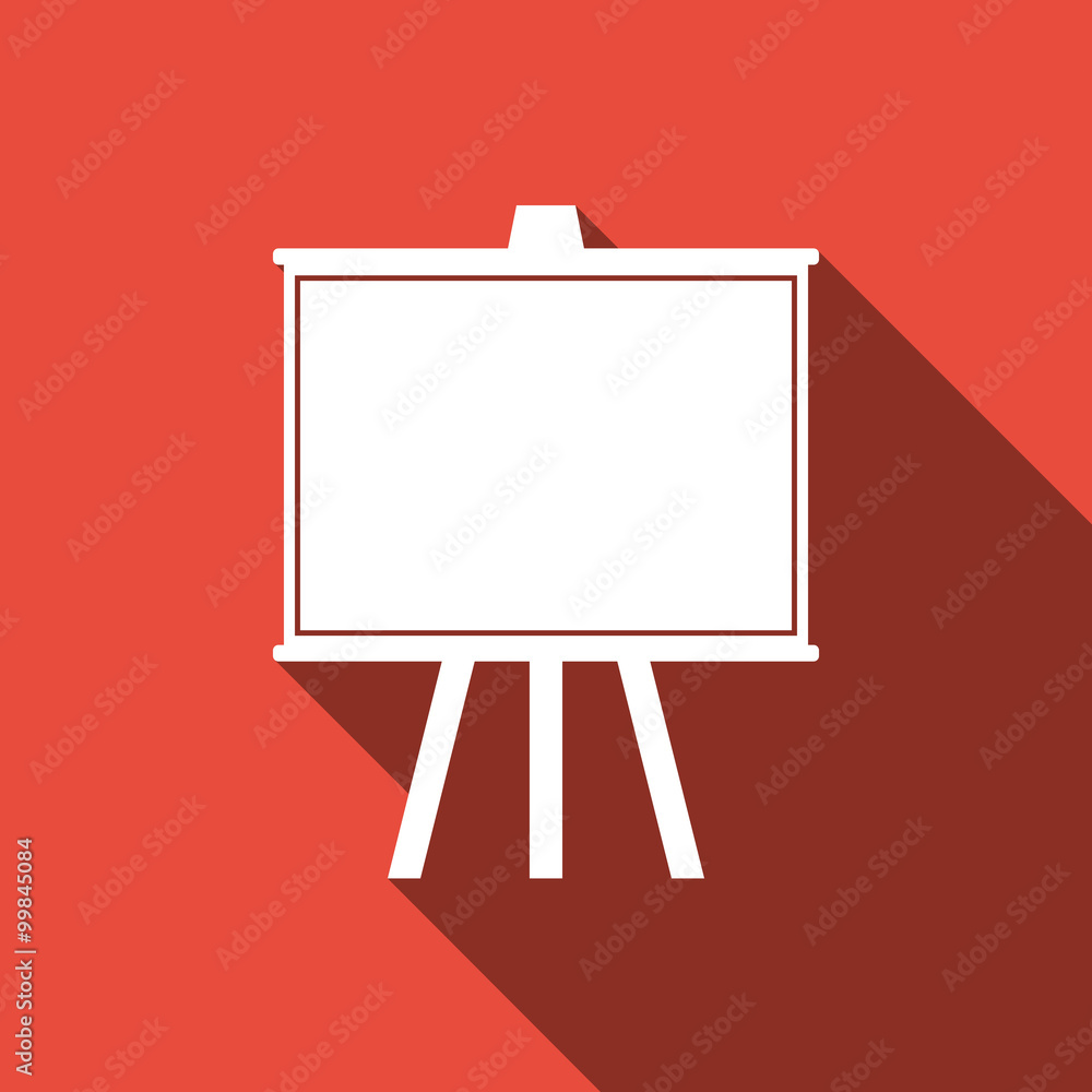 Chalkboards Icon with long shadow. Chalkboards Icon with long shadow.