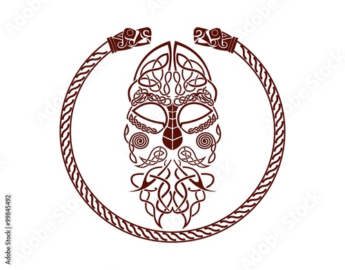 Knotted Viking Dragon Circle