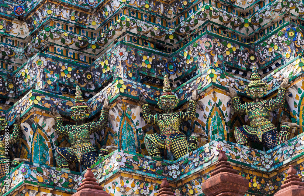 Wat Arun is a Buddhist temple in Bangkok, Thailand 2016