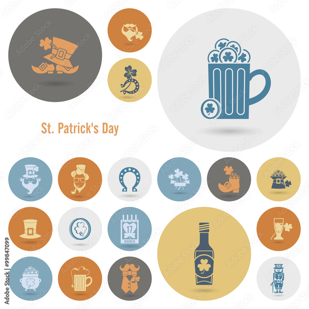 Saint Patricks Day Icon Set Saint Patricks Day Icon Set