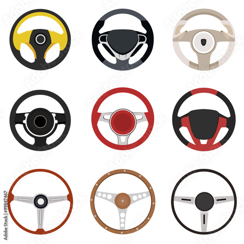 Vehicle steering wheel vector