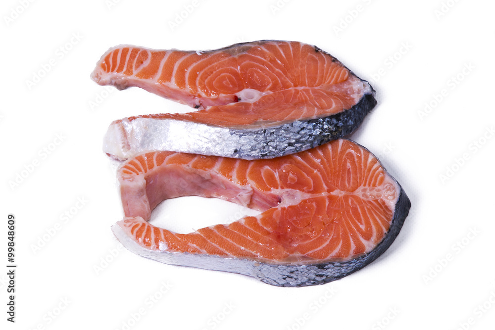 salmon isolated salmon isolated