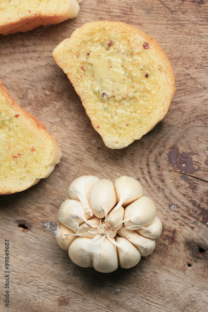 Bread garlic with butter Bread garlic with butter