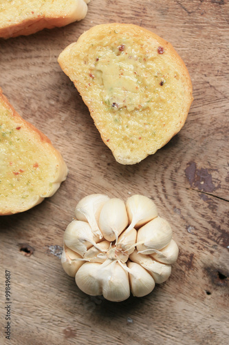 Bread garlic with butter