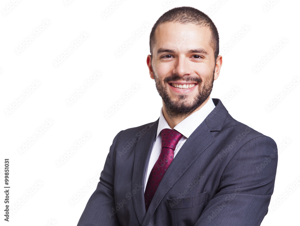 Smiling business man isolated on white background Smiling business man isolated on white background