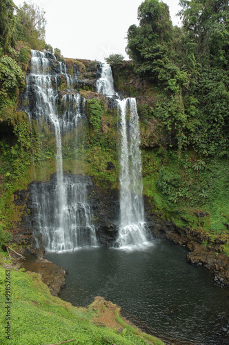PAKSE, LAOS - Tad yuang waterfall at the Bolaven Plateau