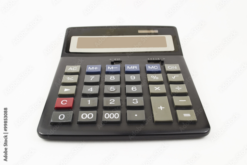 Calculator on a white background Calculator on a white background