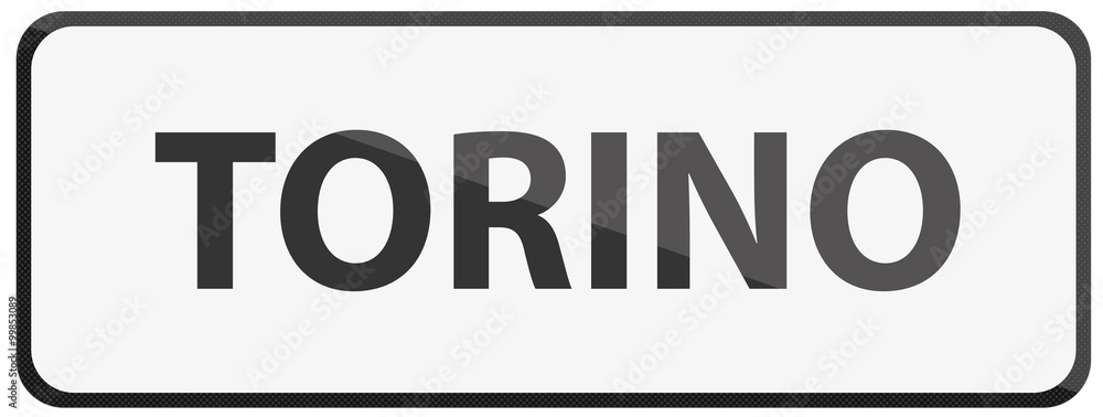 City of Torino Traffic Sign in Italy Illustration City of Torino Traffic Sign in Italy Illustration
