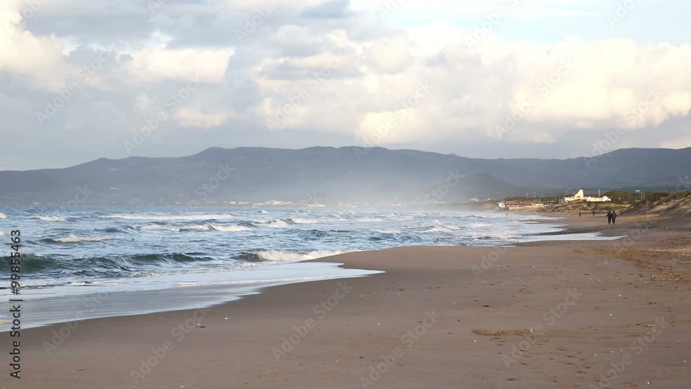 attractive seascape in north west Sardinia, Italy island at sunset, in winter day attractive seascape in north west Sardinia, Italy island at sunset, in winter day