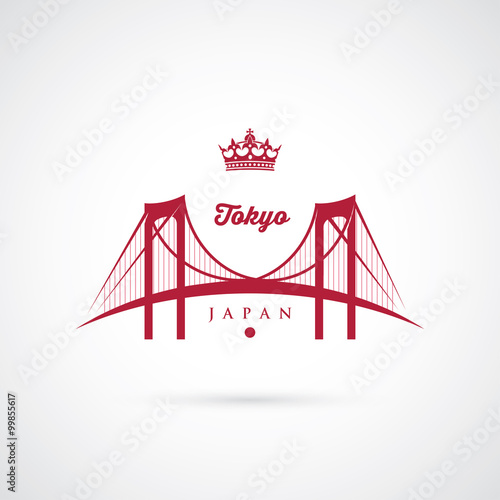 Canvas Print Tokyo symbol